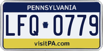 PA license plate LFQ0779