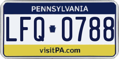 PA license plate LFQ0788