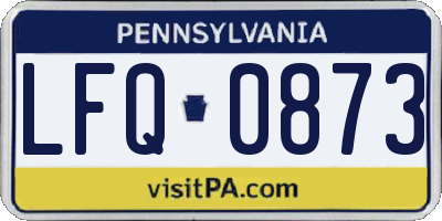 PA license plate LFQ0873