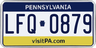 PA license plate LFQ0879