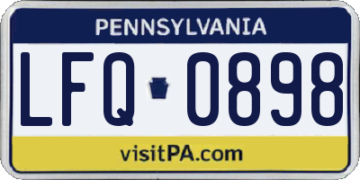 PA license plate LFQ0898