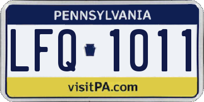 PA license plate LFQ1011