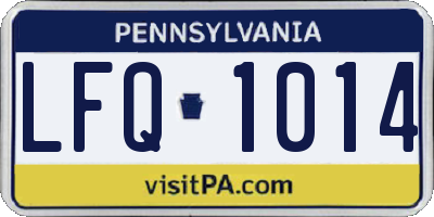 PA license plate LFQ1014