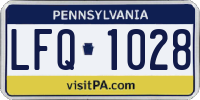 PA license plate LFQ1028