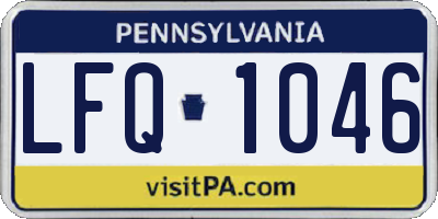 PA license plate LFQ1046