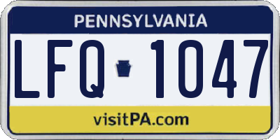 PA license plate LFQ1047