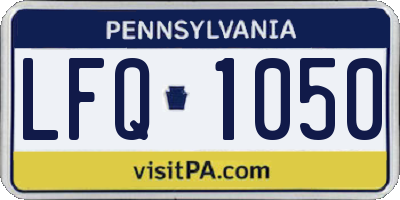 PA license plate LFQ1050