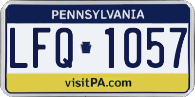 PA license plate LFQ1057