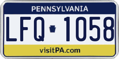 PA license plate LFQ1058