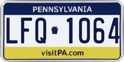 PA license plate LFQ1064