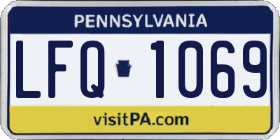 PA license plate LFQ1069