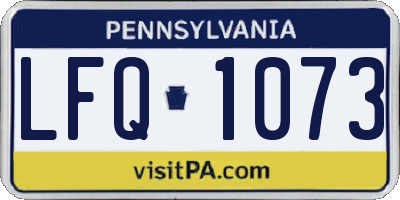 PA license plate LFQ1073