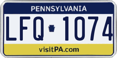 PA license plate LFQ1074