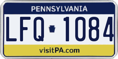 PA license plate LFQ1084