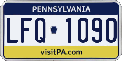PA license plate LFQ1090
