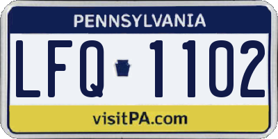 PA license plate LFQ1102