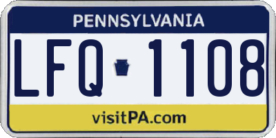 PA license plate LFQ1108