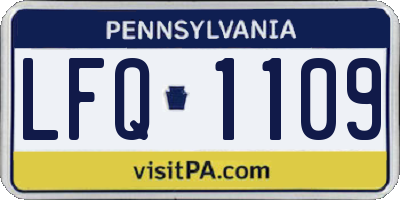PA license plate LFQ1109