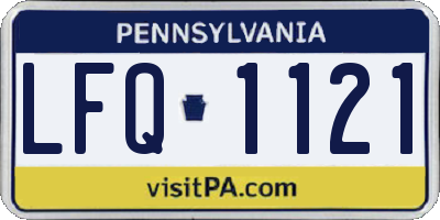 PA license plate LFQ1121