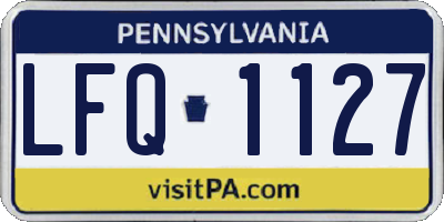 PA license plate LFQ1127