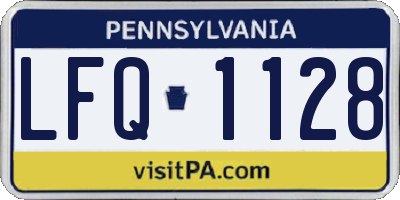 PA license plate LFQ1128