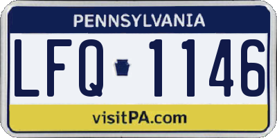 PA license plate LFQ1146