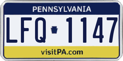 PA license plate LFQ1147
