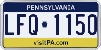 PA license plate LFQ1150