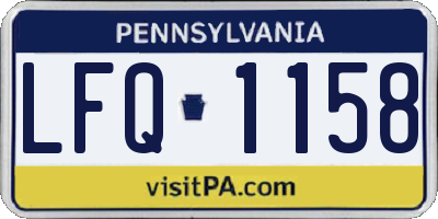 PA license plate LFQ1158
