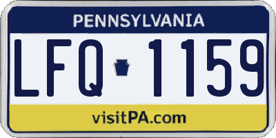 PA license plate LFQ1159