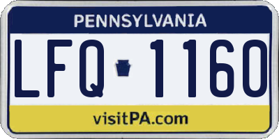 PA license plate LFQ1160