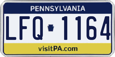 PA license plate LFQ1164