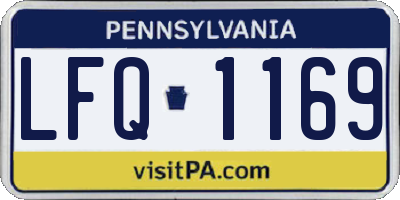 PA license plate LFQ1169
