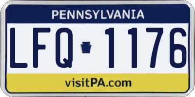 PA license plate LFQ1176