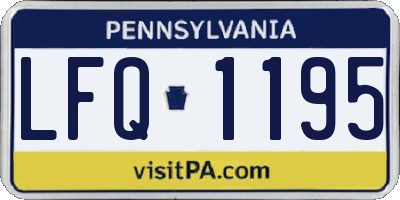 PA license plate LFQ1195