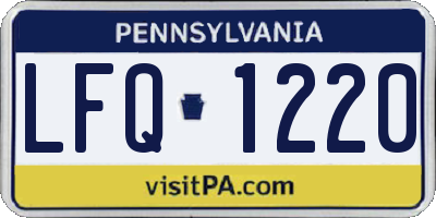 PA license plate LFQ1220