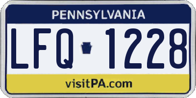 PA license plate LFQ1228