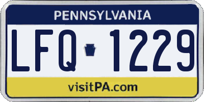 PA license plate LFQ1229