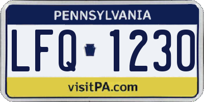 PA license plate LFQ1230