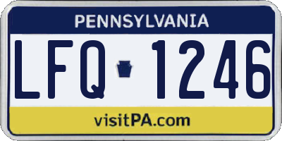 PA license plate LFQ1246