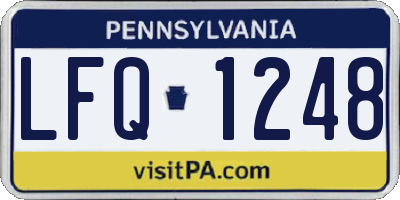 PA license plate LFQ1248