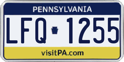 PA license plate LFQ1255