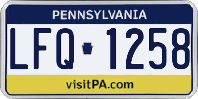 PA license plate LFQ1258