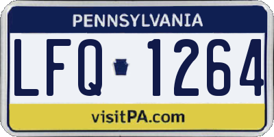 PA license plate LFQ1264