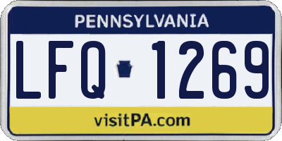 PA license plate LFQ1269