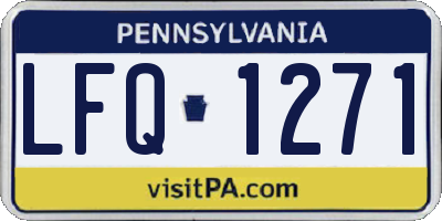 PA license plate LFQ1271