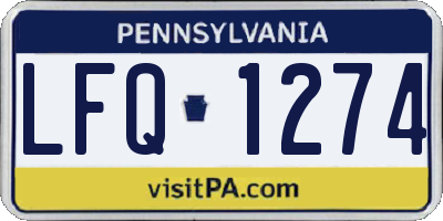 PA license plate LFQ1274