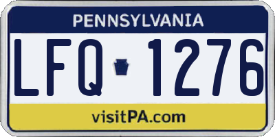 PA license plate LFQ1276