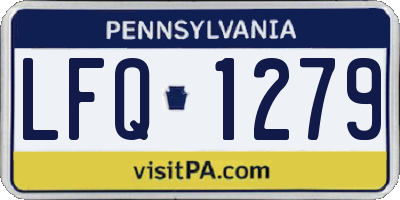 PA license plate LFQ1279