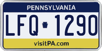 PA license plate LFQ1290